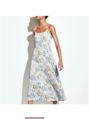 Vince Marine Garden Pleated Cami Dress NWT